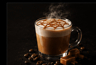 Smoky caramel latte